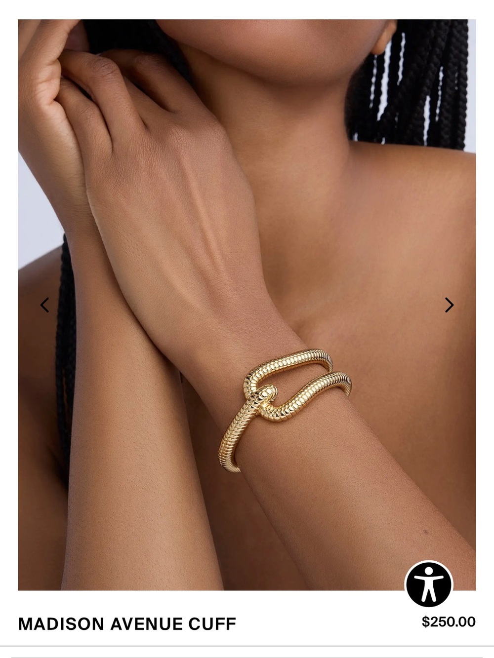 Madison Avenue Gold Snake Cuff Bracelet